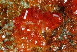Ruby Red Vanadinite Crystals With Barite - Morocco #104741-2